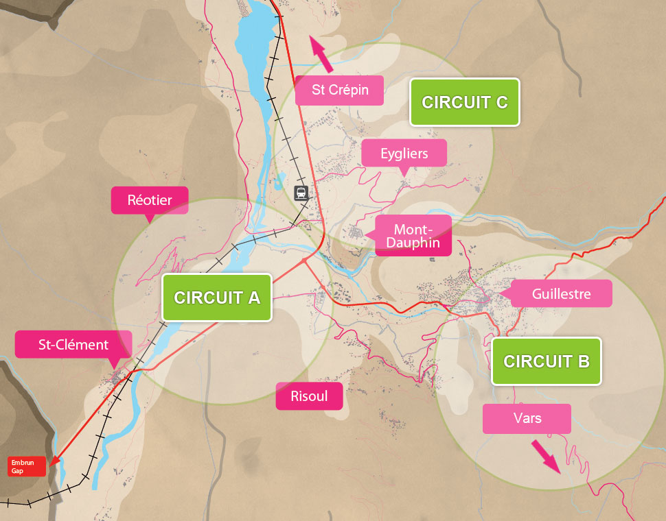 Carte des circuits